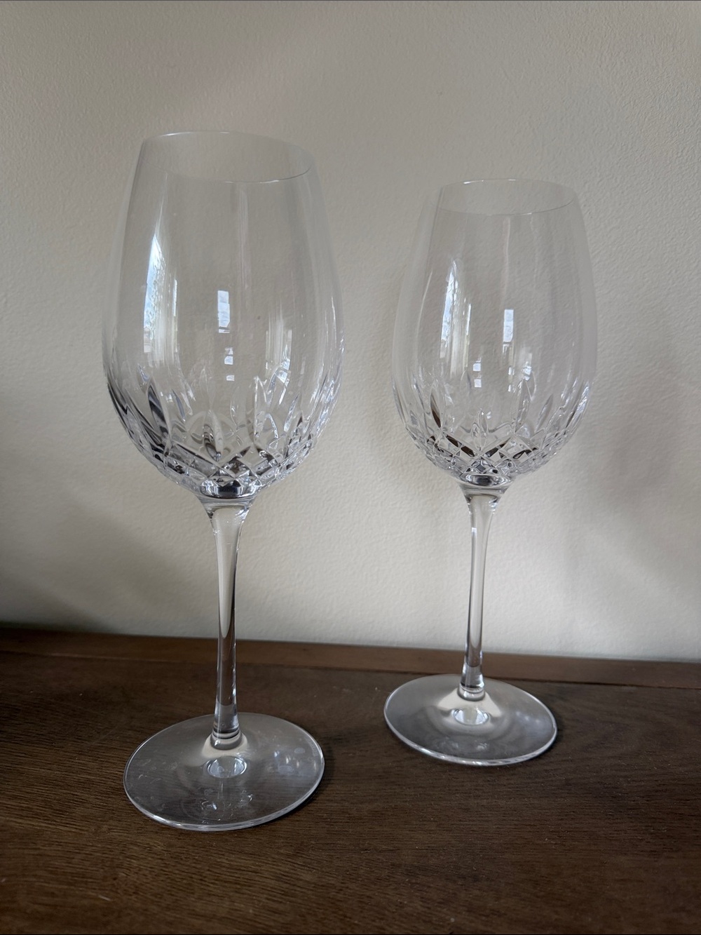 Waterford Crystal Cut Wine Glasses - Set of 2
